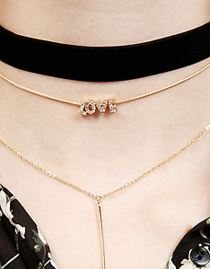 Love and shimmer chokers (set)