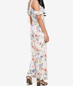 White Floral Jumpsuit