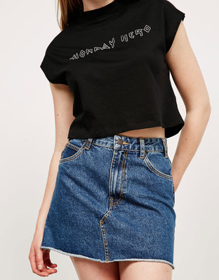 Vintage A-line denim skirt